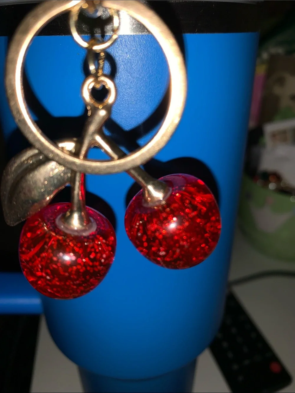 Cherry purse/bag charm Keychain